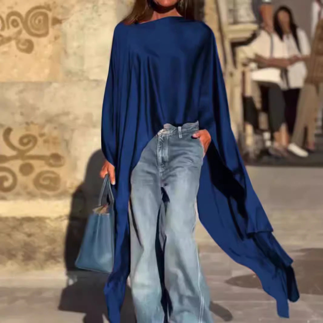 Irregular Hem Loose And Stylish Long Sleeves