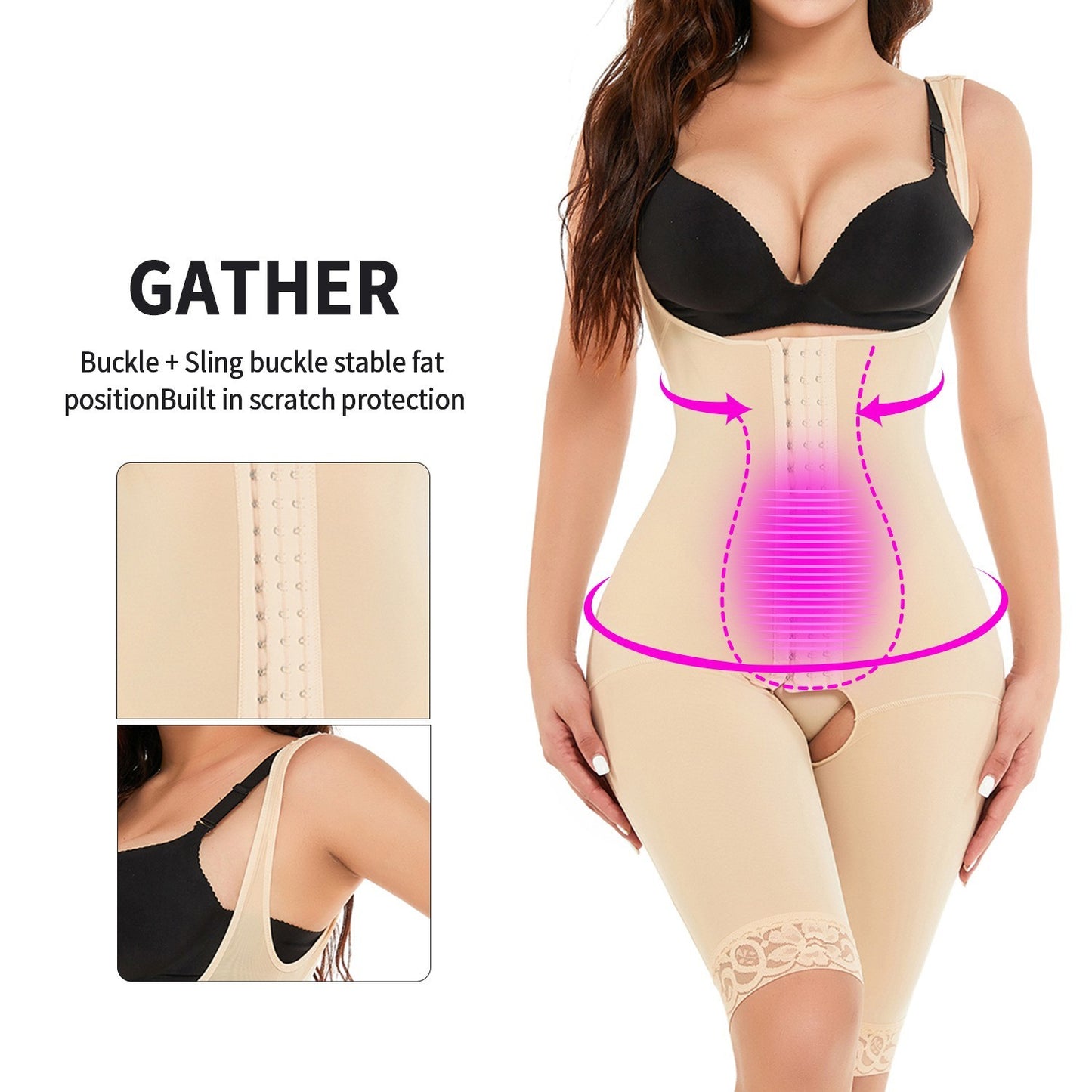 Women's Breasted Open Crotch One-piece Corset