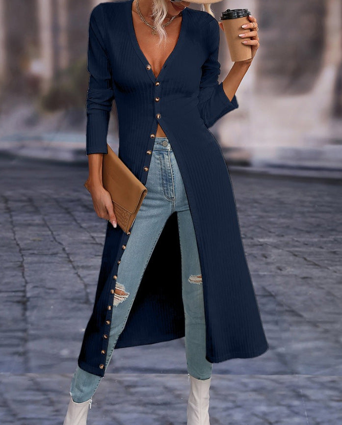 Women's Long Slim Fit Elegant Cardigan