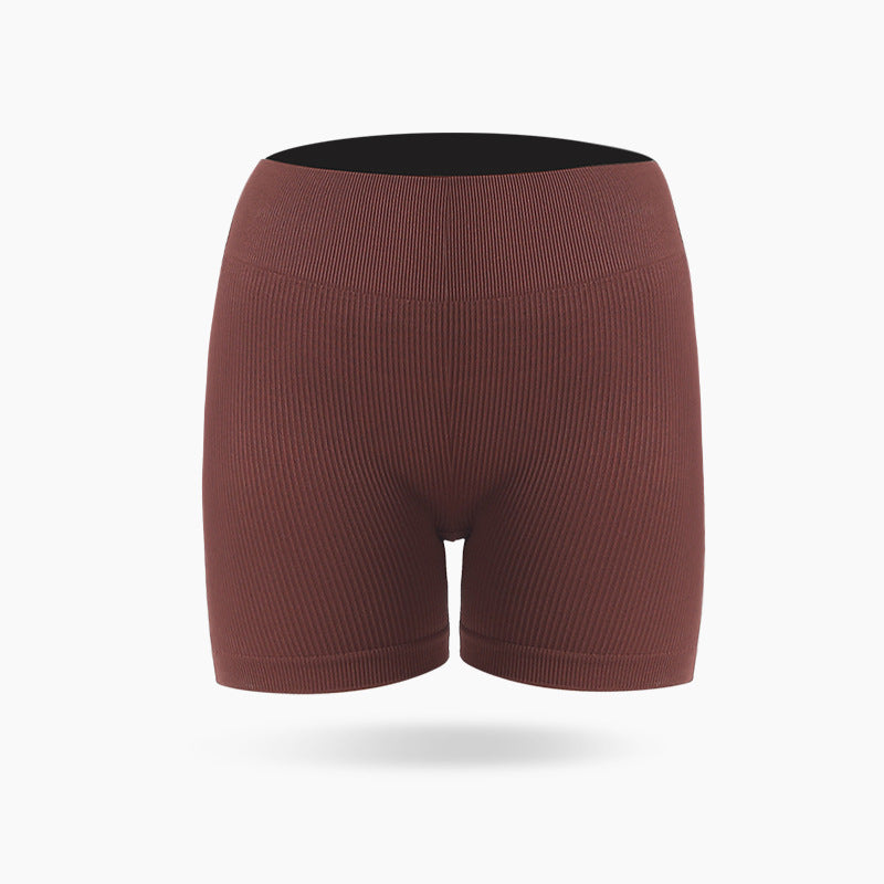 High Waist Hip Raise Threaded Sports Shorts