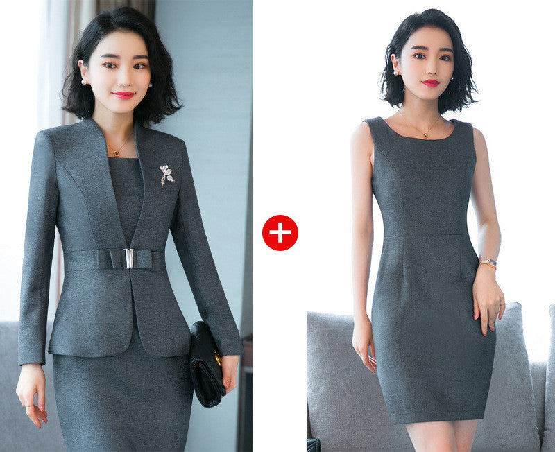Fashion Business Wear Temperament Collarless Suit
