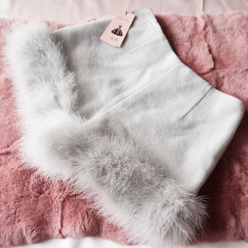 Turkey Fluffy Shorts High Waist Pants