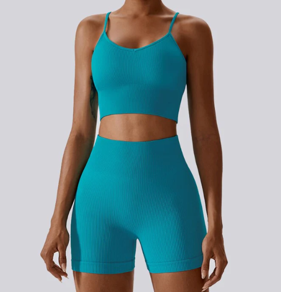 Seamless Knitted Thread Yoga Suit