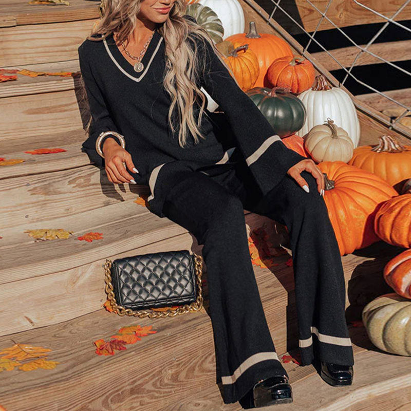 Two-piece Set With Contrasting Trim