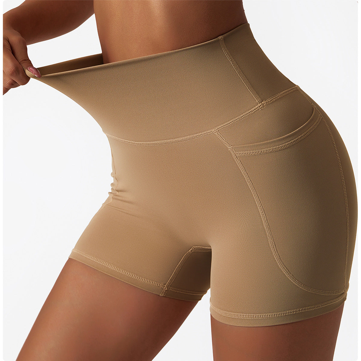 Women's Fashion Sports Shorts High Waist Tight Bottoming