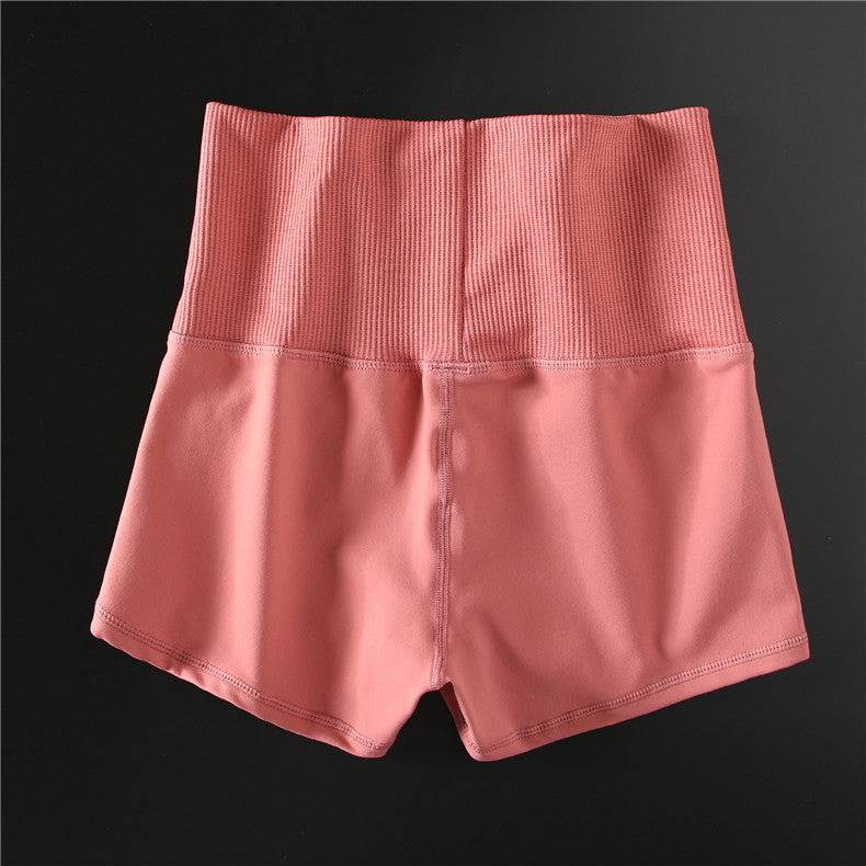Peach Sexy High-waisted Abdominal Sports Shorts Women's Stretch Tight-fitting Hips Quick-drying Running Yoga Hot Pants Fitness Pants