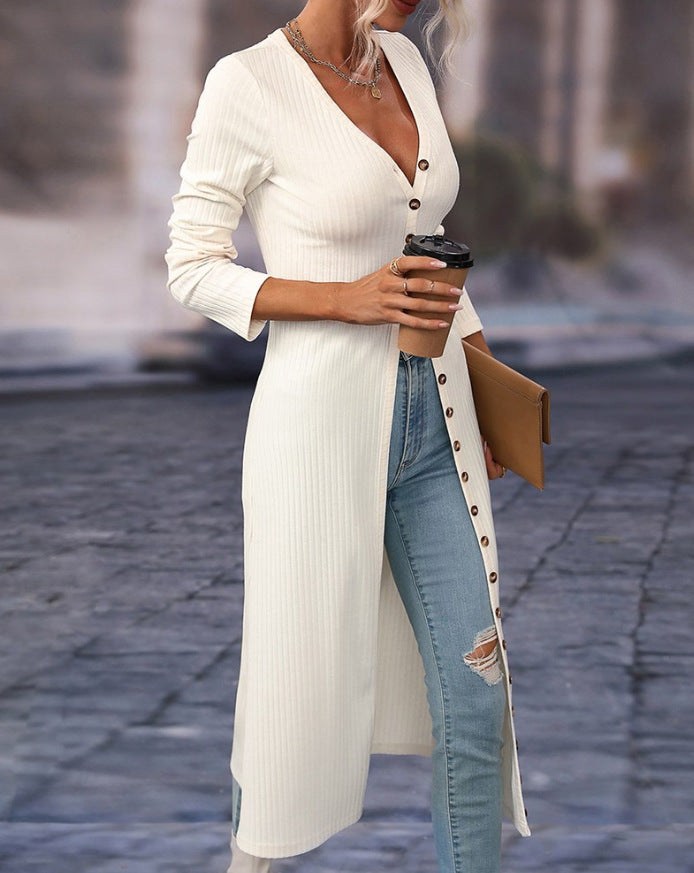 Women's Long Slim Fit Elegant Cardigan