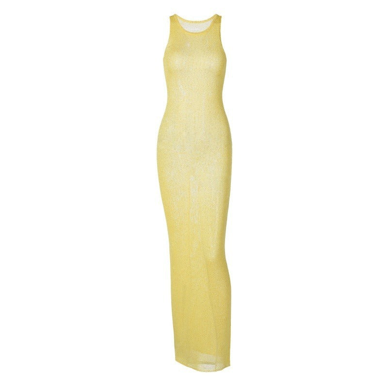 U-neck Slim Fit Vest Dress Women