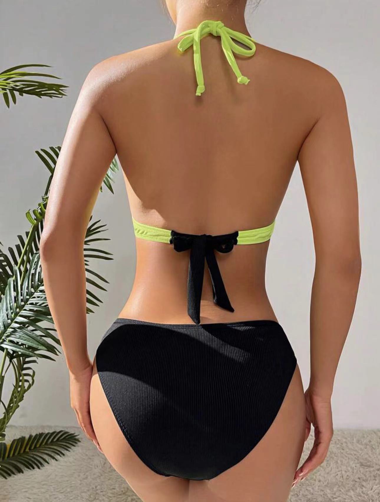Color Matching Split Swimsuit Women's Triangle Suit