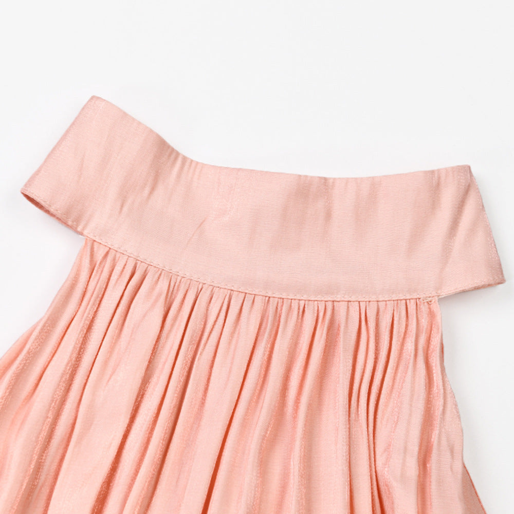 Waist-tight Mid-length Dress French Style