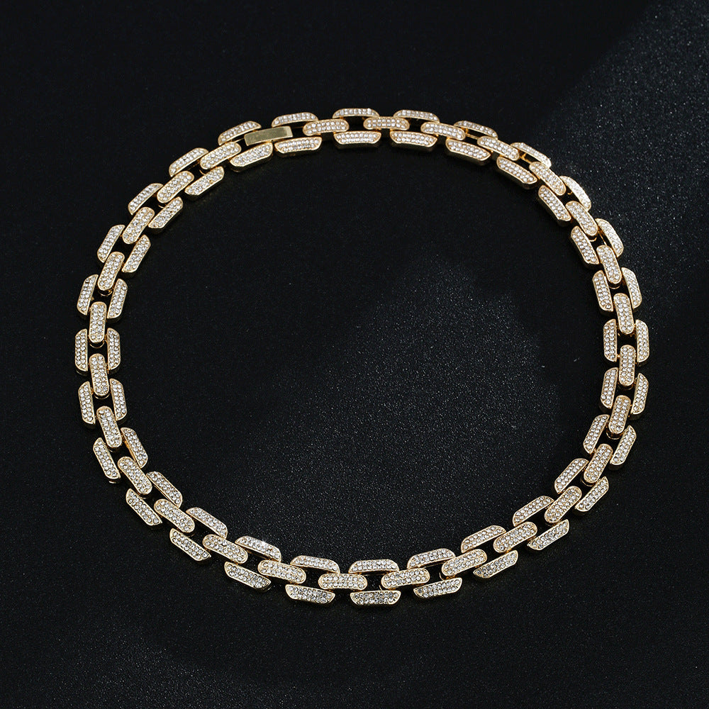 Full Diamond Inlaid Necklace