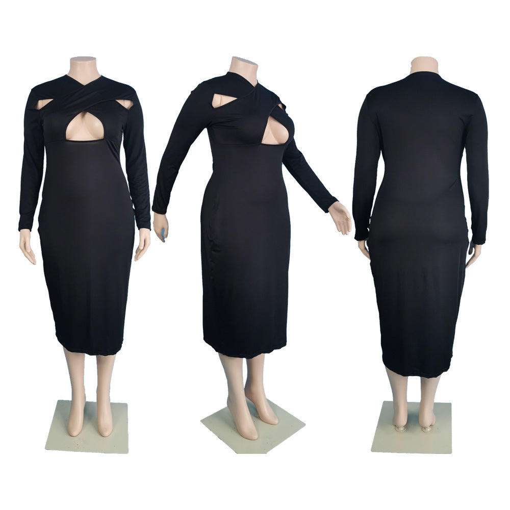 Women's Solid Color Casual Fashion Dress
