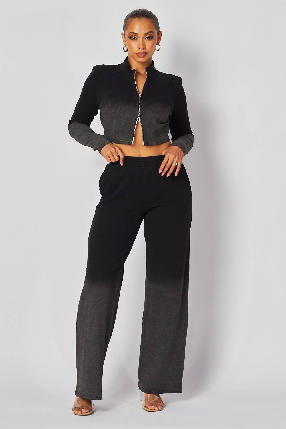 Yael Rib Knit Crop Top and Pants Set
