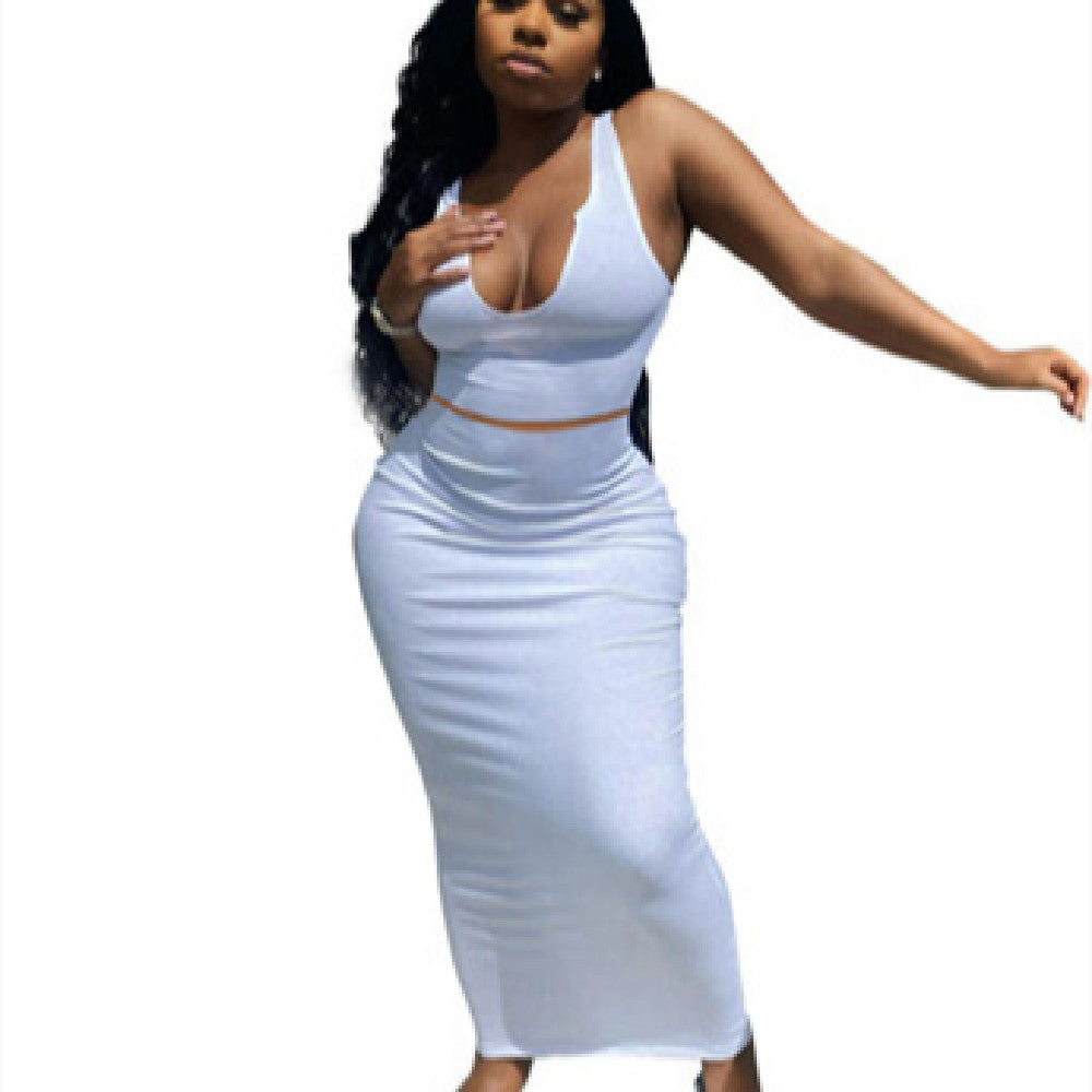 Women's Fashion Casual Vest Long Dress