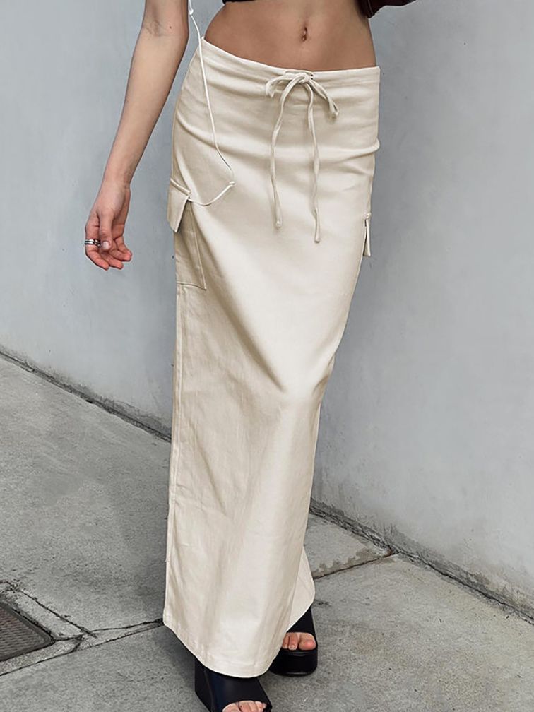 Women's Fashionable All-matching Tied High Waist Skirt