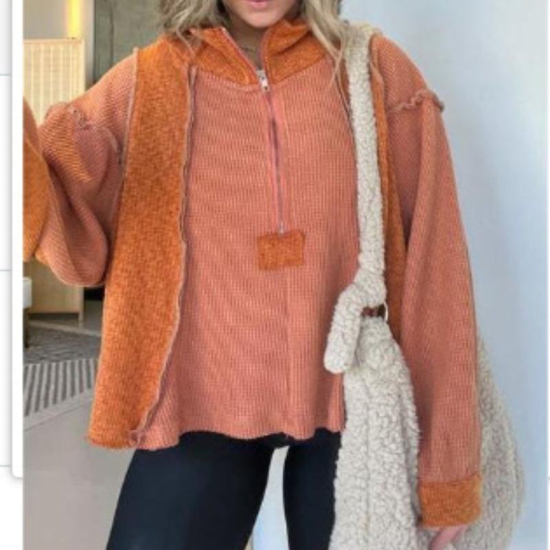 Short Frayed Hem Sweater