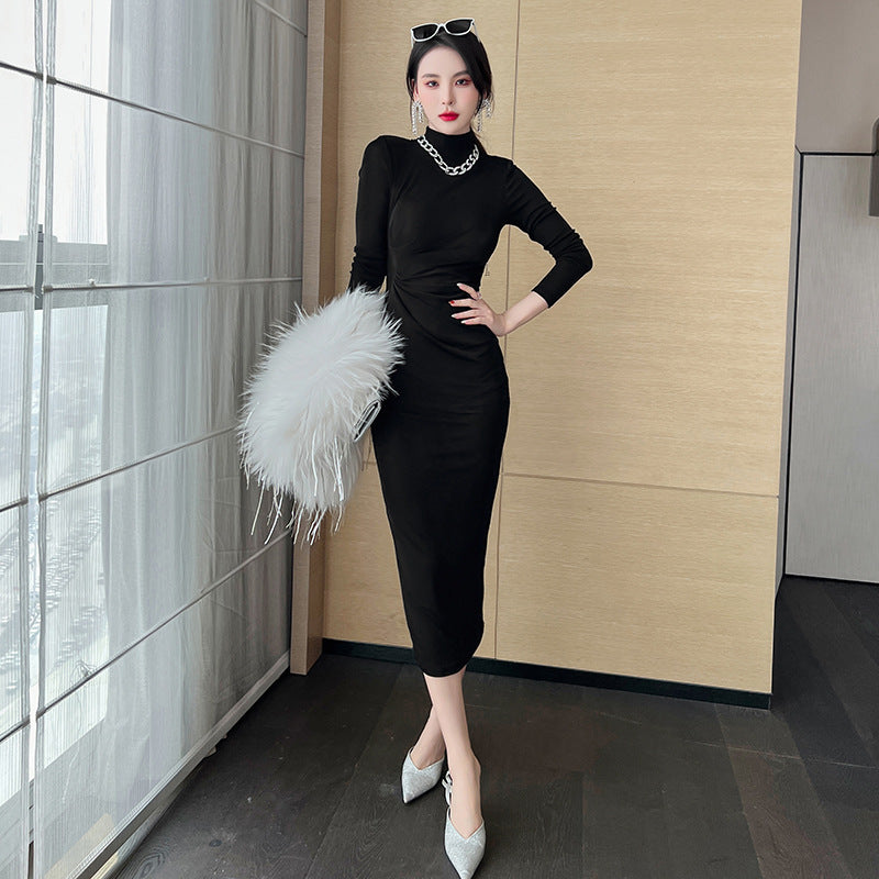 Turtleneck Long Sleeve Base Dress