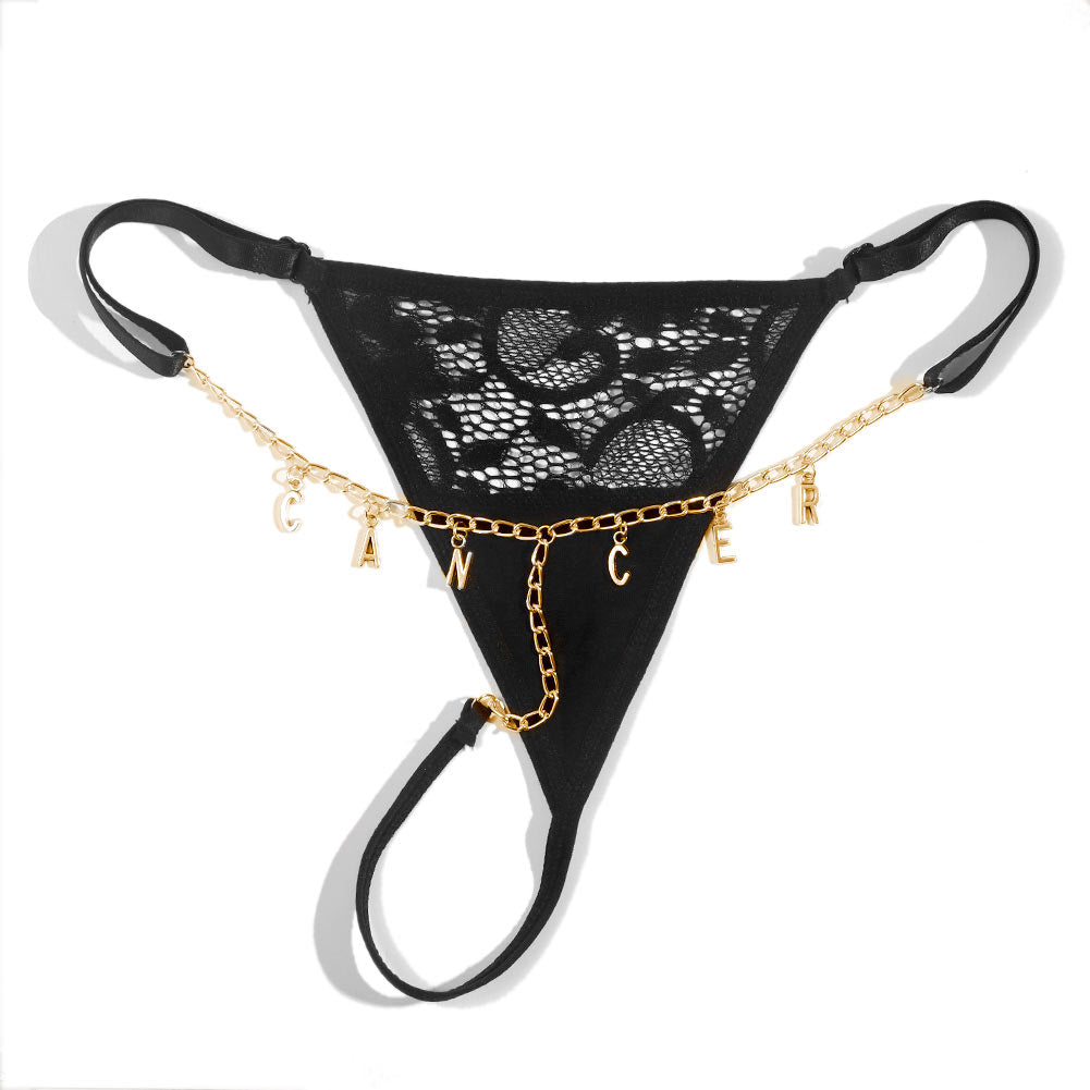 Stainless Steel Letter Pendant Shorts
