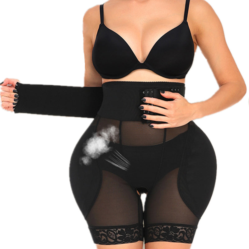 Nine-Row Adjustable Buckle Lace-Up Crotch Mesh Waist Shaper