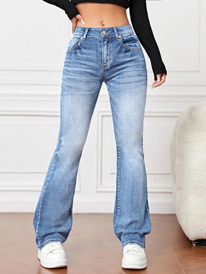 Denim High Waist Loose And Slimming Bootcut