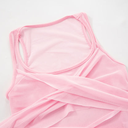 Top Mesh See-through Tight Jumpsuit