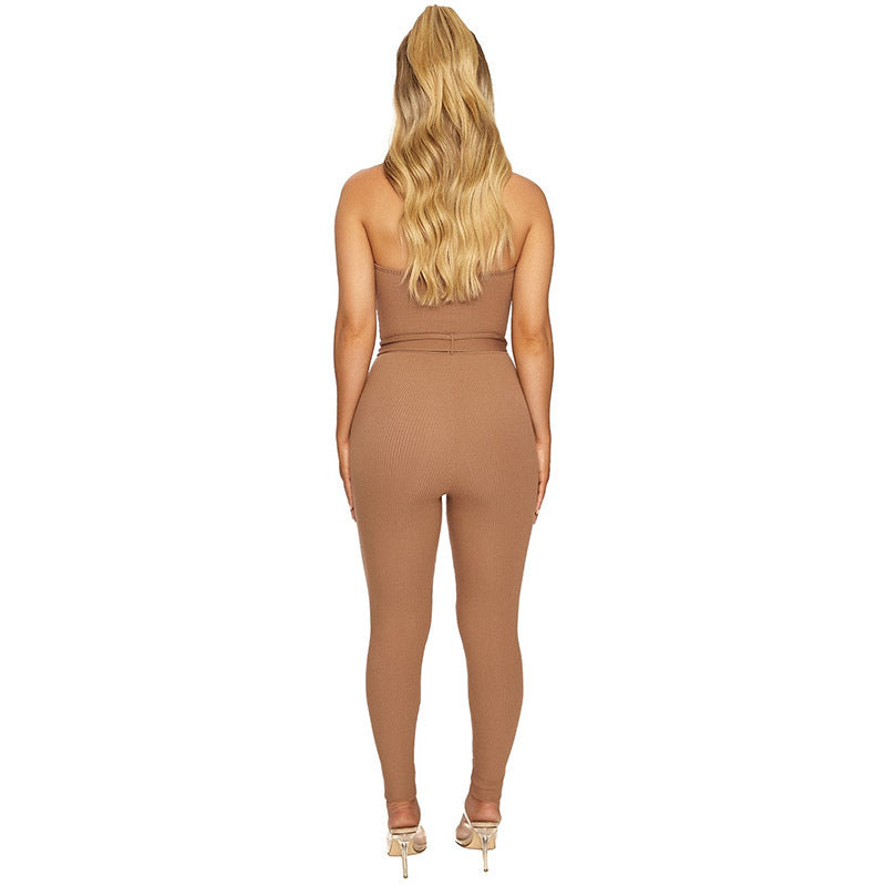 Pit strip jumpsuit