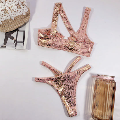 Bronze fabric swimsuit