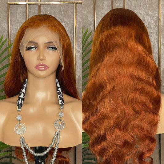 Ginger #350 Human Hair Wig 13x4 Lace Front Wig Body Wave