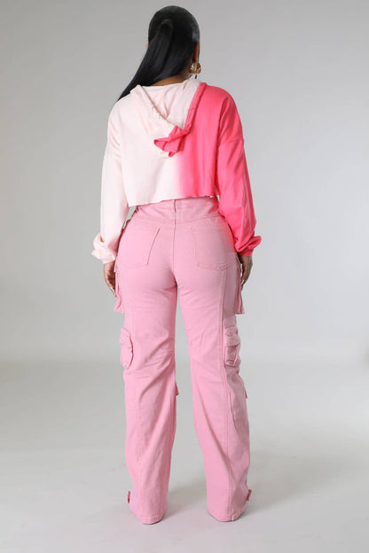 MULTI POCKET FRONT DENIM CARGO PANTS