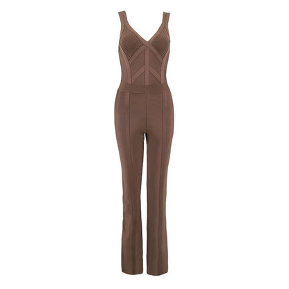 Sling V-neck slim bag hip micro-la pullsuit