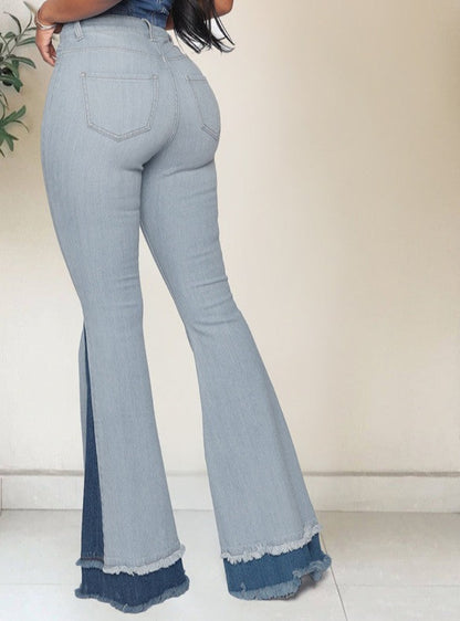 Fashion Casual Washed Big Flared Jeans