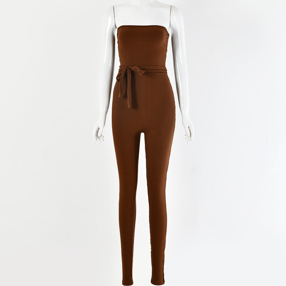 Pit strip jumpsuit