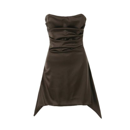 Strapless Slim Fit Irregular Dress