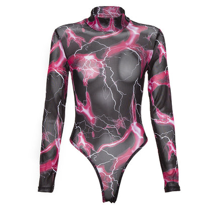 Printed mesh bodysuit