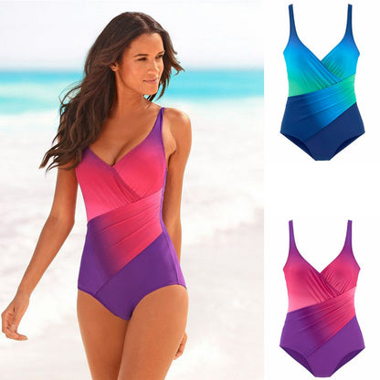 Sexy gradient one-piece swimsuit