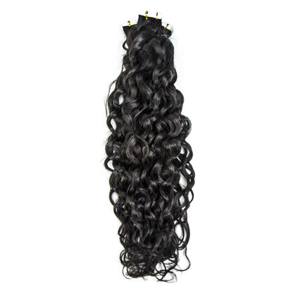 Indian Water Wave Tape In Hair Extensions 100% Human Hair