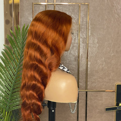 Ginger #350 Human Hair Wig 13x4 Lace Front Wig Body Wave