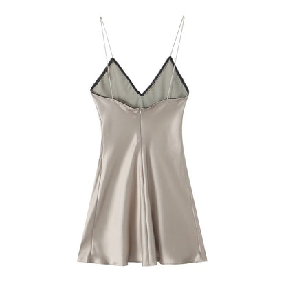 Women's  Style Silk Satin Texture Dress