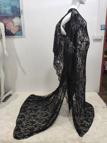 Ladies Lace Maternity Drawstring Mopping Dress