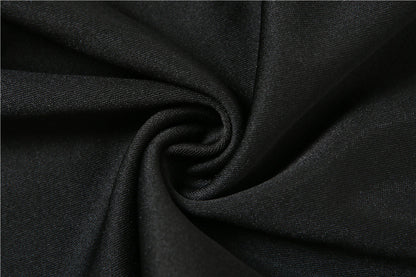 Slim Straight Neck Wrap Hip Split Dress Women