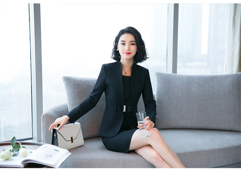 Fashion Business Wear Temperament Collarless Suit