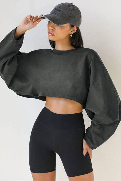 Round Neck Sweater Short Sports Bottoming Shirt
