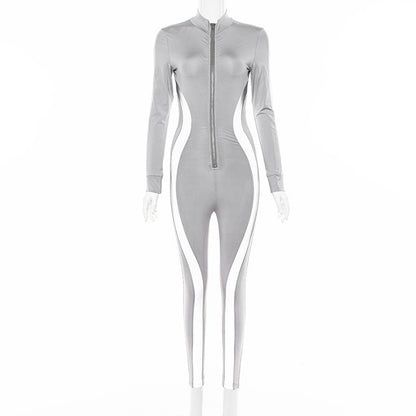 Reflective Paneled Jumpsuit