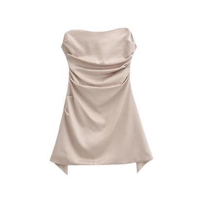 Strapless Slim Fit Irregular Dress