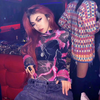 Printed mesh bodysuit