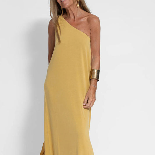 Solid Color Fashion Vest Dress Women