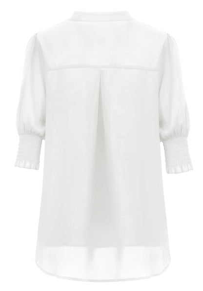 Solid Color Shirt  V-neck Chiffon Shirt