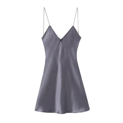 Women's  Style Silk Satin Texture Dress