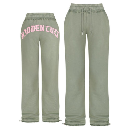 New Letter Patch Casual Trousers Suit