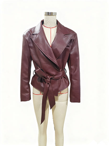 Motorcycle Cool Strapped Temperament Leather Jacket